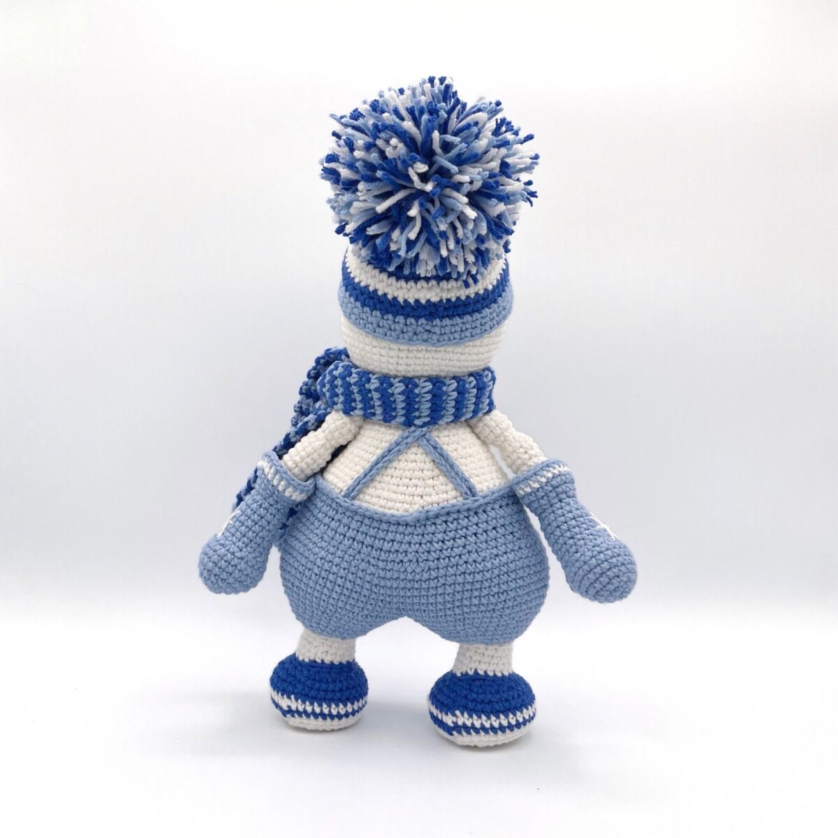 Muñeco de Nieve de Crochet – 25 cm / 10 in (incluyendo el gorro) – Rústico o Frosty – Mezcla de Algodón – Decoración navideña de peluche - Imagen 13