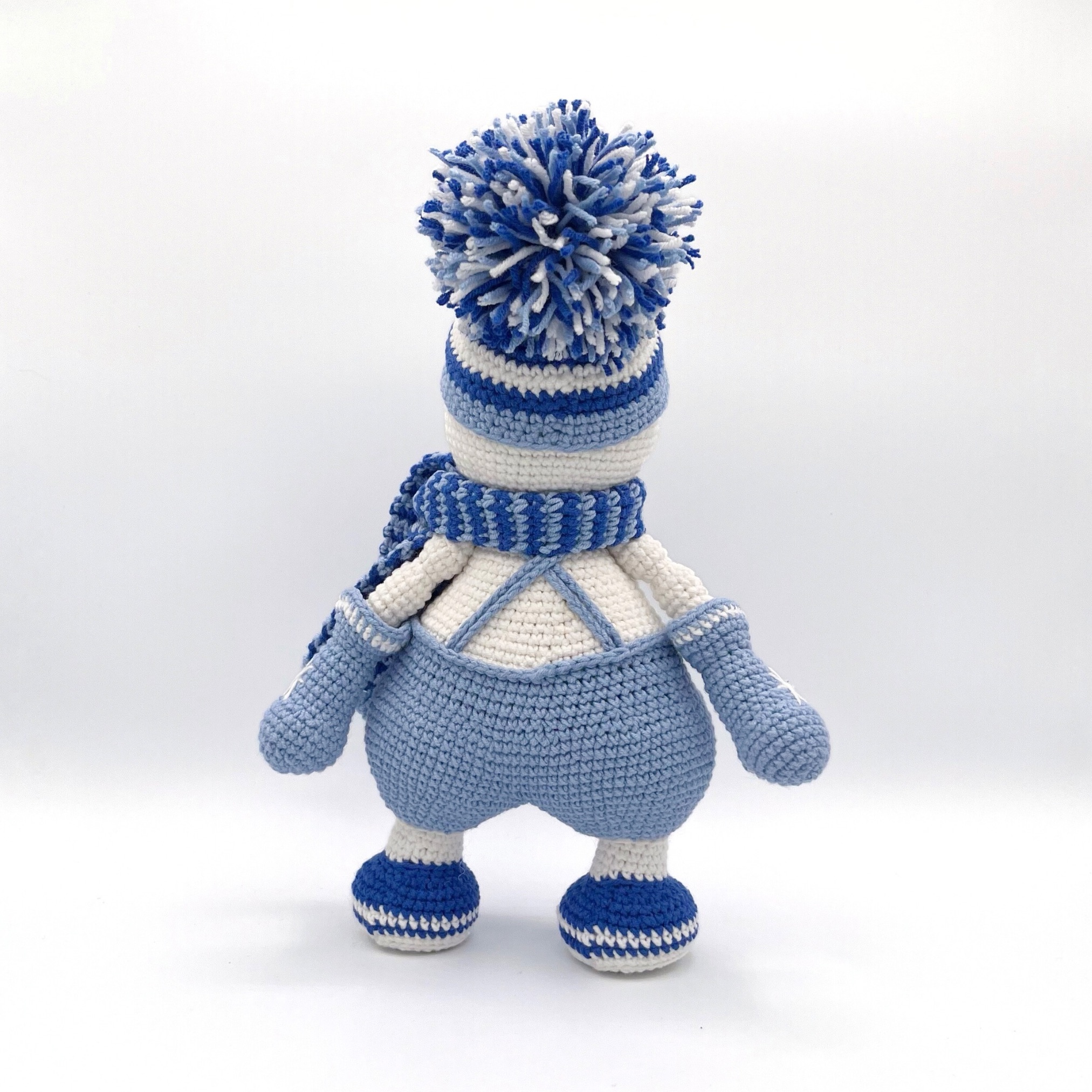 Muñeco de Nieve de Crochet – 25 cm / 10 in (incluyendo el gorro) – Rústico o Frosty – Mezcla de Algodón – Decoración navideña de peluche - Imagen 13