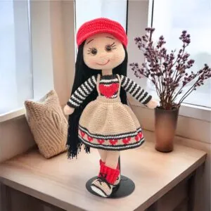 Handmade Amigurumi Doll for Valentine's Day Gift - Azize