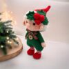 Crochet Christmas Gnome Set – Handmade Amigurumi Boy & Girl Decor (8.5” / 21.6 cm) - Image 4