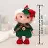 Gnomo Niño de Navidad tejido a crochet – Amigurumi decorativo hecho a mano (8.5” / 21.6 cm) - Imagen 8