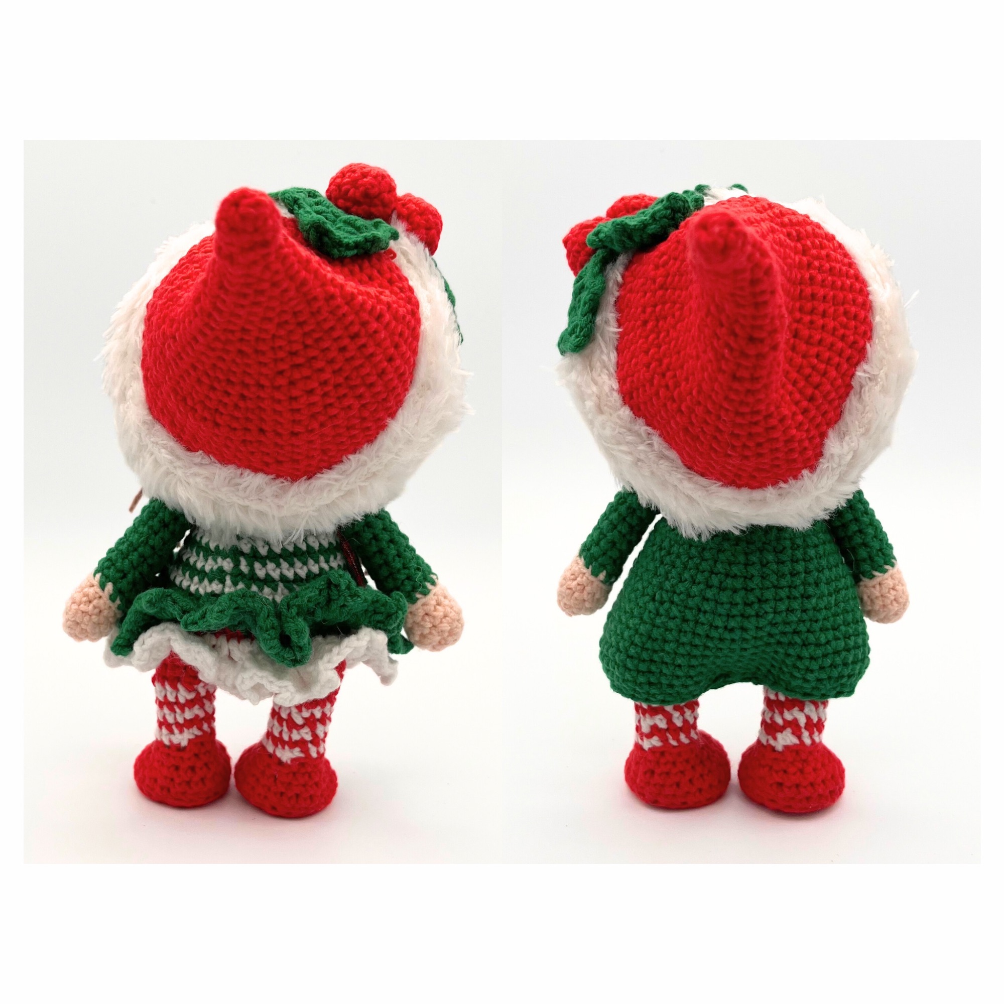 Crochet Christmas Little Elf Doll – 8.5 in / 22 cm – Pair or Individual Boy & Girl – Cotton Blend – Handmade Christmas Decor - Image 18