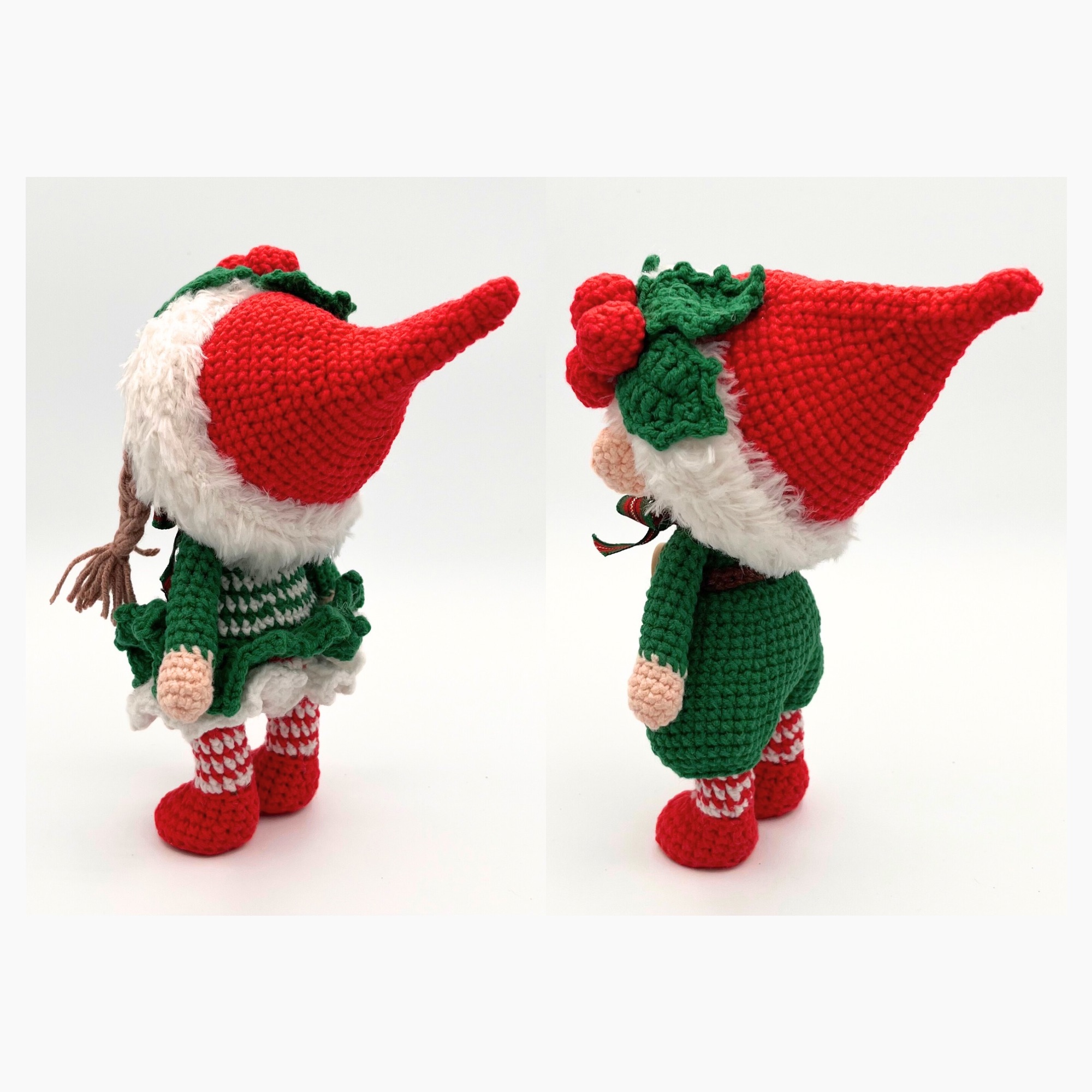 Crochet Christmas Little Elf Doll – 8.5 in / 22 cm – Pair or Individual Boy & Girl – Cotton Blend – Handmade Christmas Decor - Image 19
