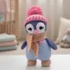 Crochet Penguin Plush – Handmade Amigurumi Toy for Nursery & Baby Shower Gift (9” / 23 cm) - Image 3