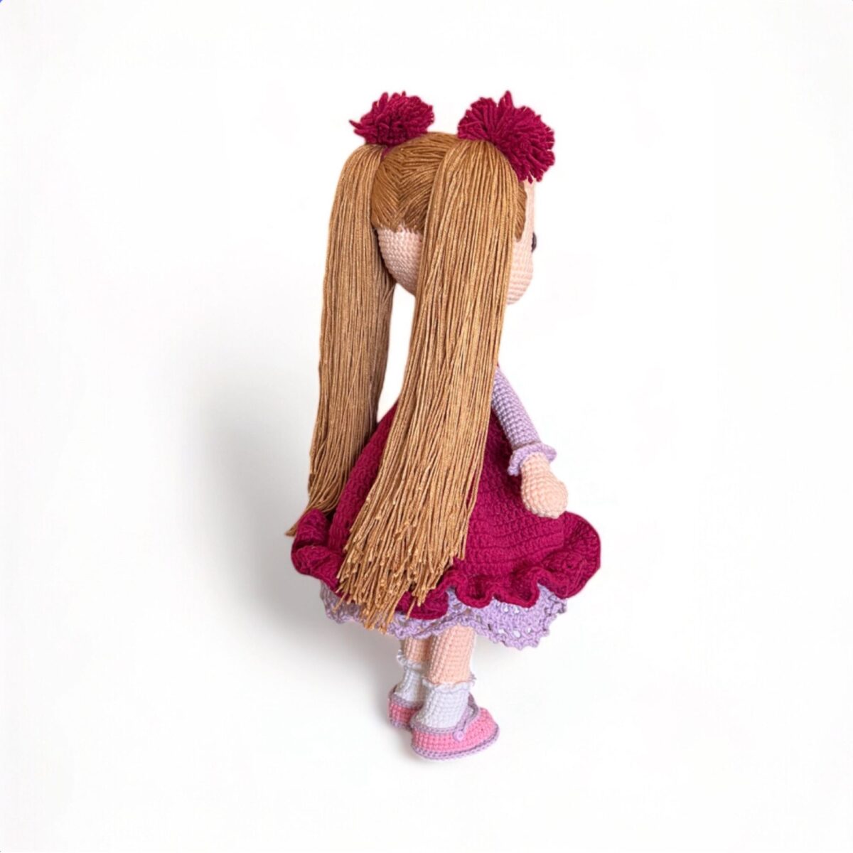 Crochet Amigurumi Doll with Ponytails & Removable Dress – 15 in / 38 cm – Cotton Blend – Collectible Doll - Image 10