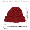 Gorro Rojo a Dos Agujas – Hecho a Mano, Suave y Cálido para Hombre y Mujer – Accesorio de Invierno Trenzado y Confortable – Idea de Regalo - Imagen 4