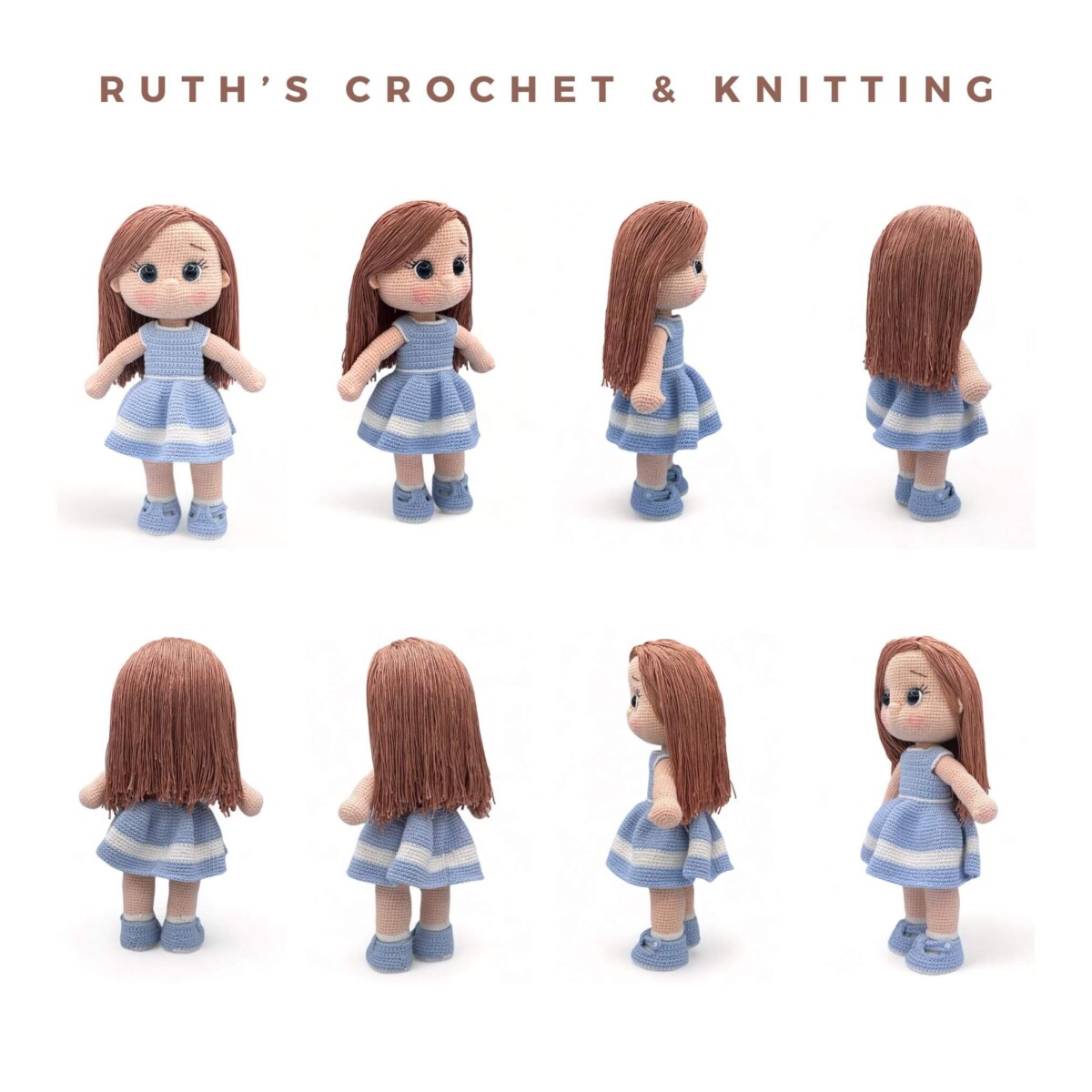 Amigurumi Crochet Doll Pattern PDF – 47-page PDF pattern (Letter size) – For Intermediate Skill Level – English & Spanish – DIY Soft Stuffed Tutorial – Sweet Ami - Image 7