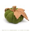 Calabaza Tejida a Crochet – Decoración Otoñal Verde – Centro de Mesa Rústico de Estilo Casa de Campo - Imagen 5