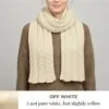 Handmade Cable Knit Off White Scarf – Braided Winter Scarf - Image 14