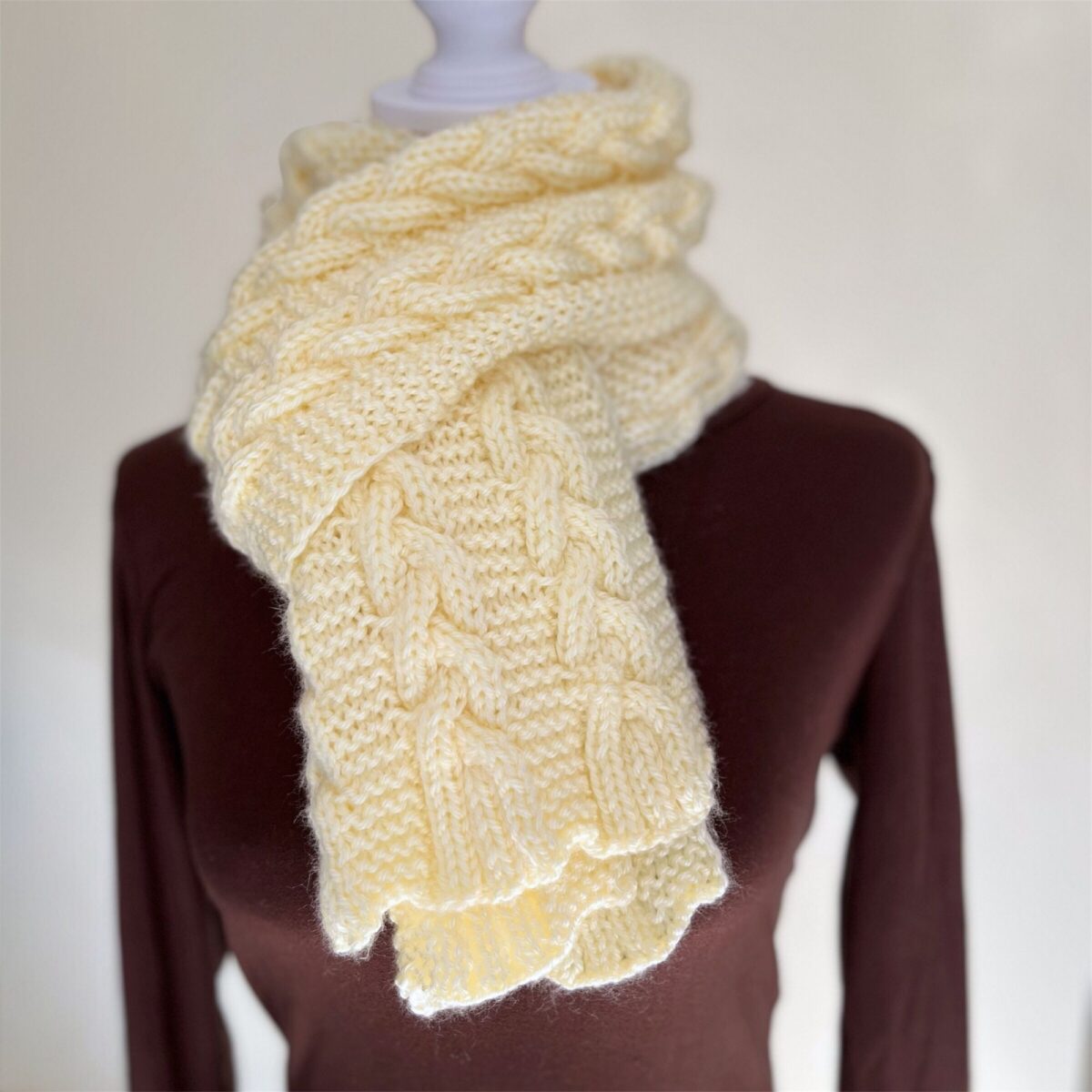 Braided Scarf Knitting Pattern – 11-page PDF (letter size) – For Intermediate Skill Level – English & Spanish - Image 8